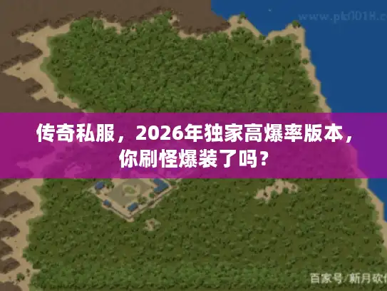传奇私服，2026年独家高爆率版本，你刷怪爆装了吗？