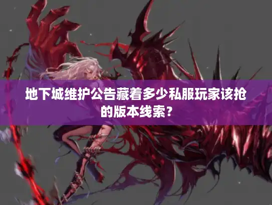 地下城维护公告藏着多少私服玩家该抢的版本线索？