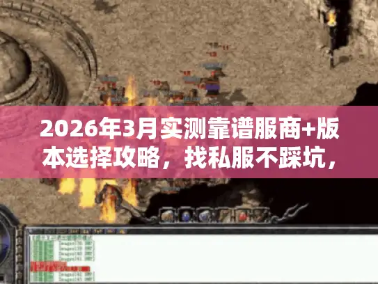 2026年3月实测靠谱服商+版本选择攻略，找私服不踩坑，老玩家私藏避坑清单