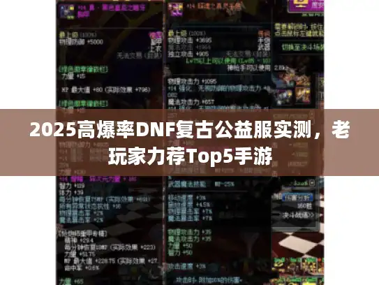2025高爆率DNF复古公益服实测，老玩家力荐Top5手游