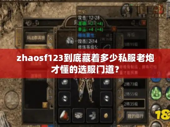 zhaosf123到底藏着多少私服老炮才懂的选服门道？