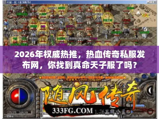 2026年权威热推，热血传奇私服发布网，你找到真命天子服了吗？