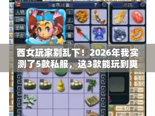 西女玩家别乱下！2026年我实测了5款私服，这3款能玩到爽