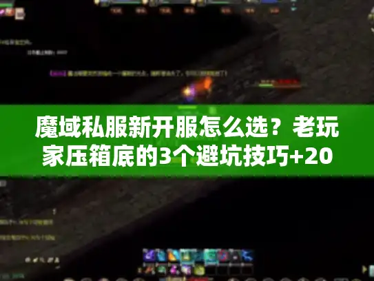 魔域私服新开服怎么选？老玩家压箱底的3个避坑技巧+2026年Q1热门服实测