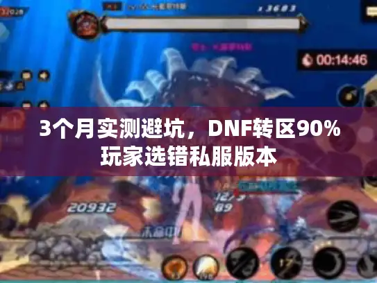 3个月实测避坑,DNF转区90%玩家选错私服版本 3个月实测避坑,DNF转区90%玩家选错私服版本