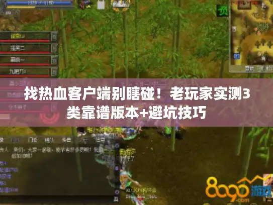 找热血客户端别瞎碰！老玩家实测3类靠谱版本+避坑技巧