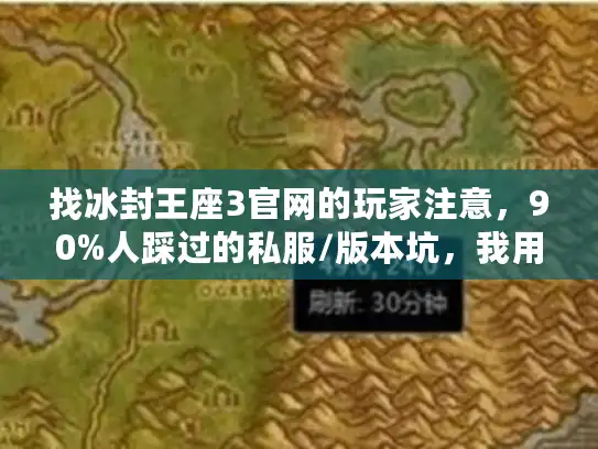 找冰封王座3官网的玩家注意，90%人踩过的私服/版本坑，我用3个月实战帮你避了