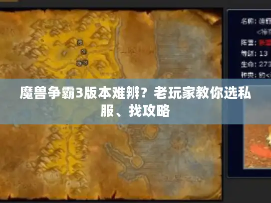 魔兽争霸3版本难辨？老玩家教你选私服、找攻略
