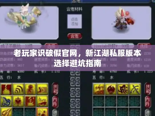 老玩家识破假官网，新江湖私服版本选择避坑指南