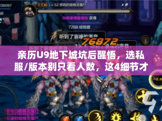 亲历U9地下城坑后醒悟,选私服/版本别只看人数,这4细节才关键 亲历U9地下城坑后醒悟,选私服/版本别只看人数,这4细节才关键