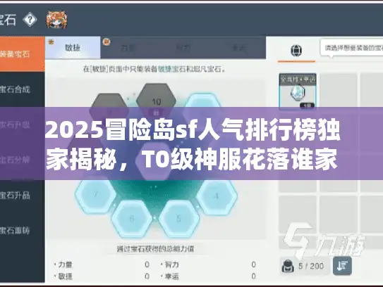 2025冒险岛sf人气排行榜独家揭秘，T0级神服花落谁家？