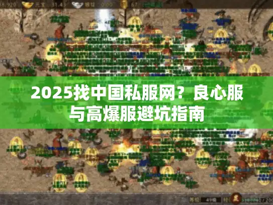 2025找中国私服网?良心服与高爆服避坑指南 2025找中国私服网?良心服与高爆服避坑指南