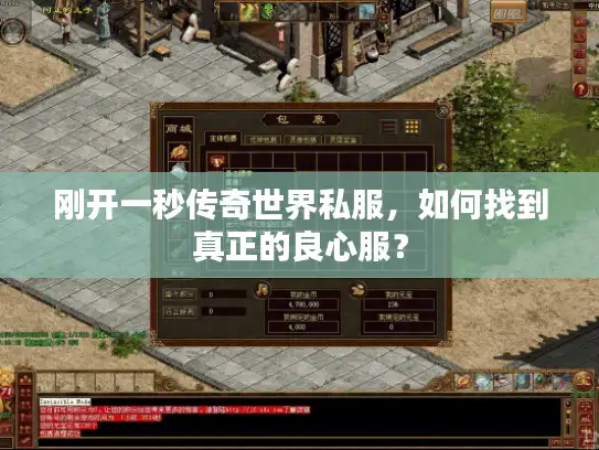 刚开一秒传奇世界私服，如何找到真正的良心服？