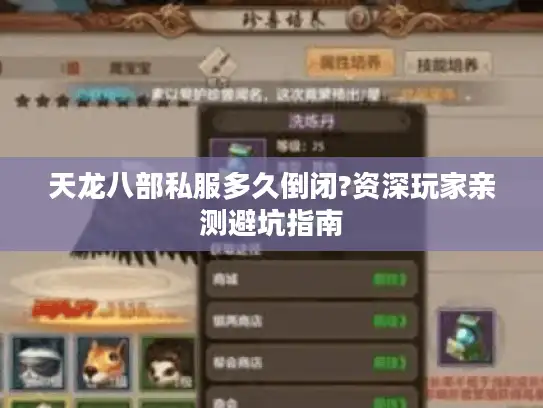 天龙八部私服多久倒闭?资深玩家亲测避坑指南