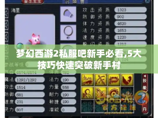 梦幻西游2私服吧新手必看,5大技巧快速突破新手村