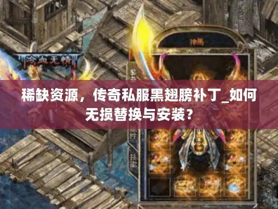 稀缺资源，传奇私服黑翅膀补丁_如何无损替换与安装？
