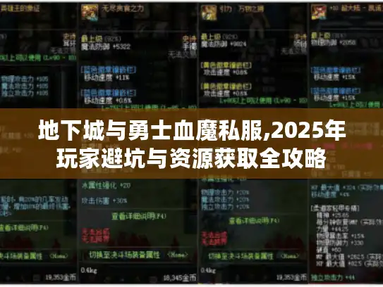 地下城与勇士血魔私服,2025年玩家避坑与资源获取全攻略