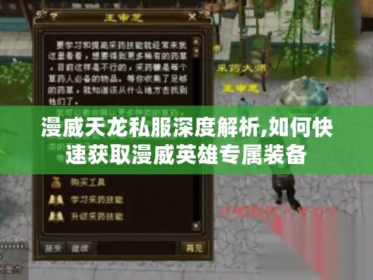 漫威天龙私服深度解析,如何快速获取漫威英雄专属装备 漫威天龙私服深度解析,如何快速获取漫威英雄专属装备