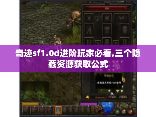 奇迹sf1.0d进阶玩家必看,三个隐藏资源获取公式 奇迹sf1.0d进阶玩家必看,三个隐藏资源获取公式