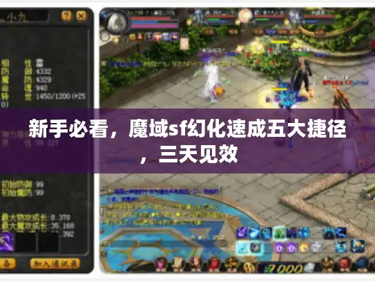 新手必看，魔域sf幻化速成五大捷径，三天见效