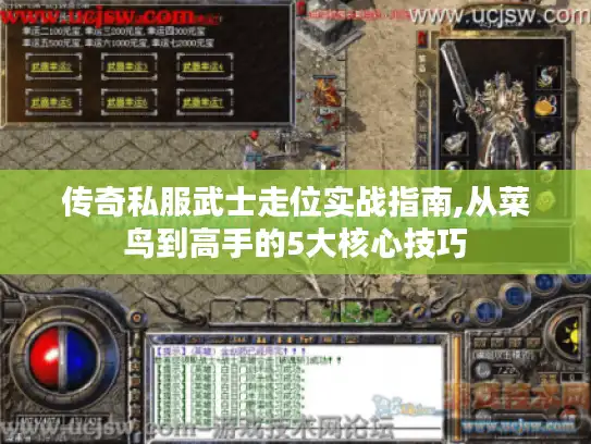 传奇私服武士走位实战指南,从菜鸟到高手的5大核心技巧