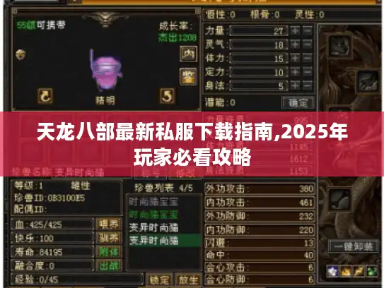 天龙八部最新私服下载指南,2025年玩家必看攻略 天龙八部最新私服下载指南,2025年玩家必看攻略