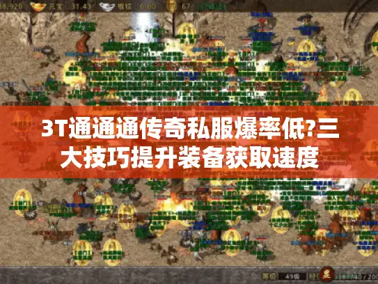 3T通通通传奇私服爆率低?三大技巧提升装备获取速度