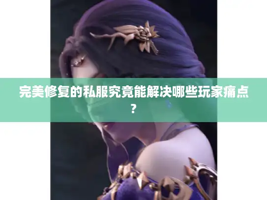 完美修复的私服究竟能解决哪些玩家痛点? 完美修复的私服究竟能解决哪些玩家痛点?