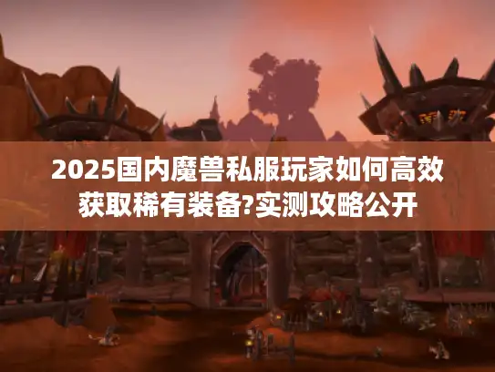 2025国内魔兽私服玩家如何高效获取稀有装备?实测攻略公开