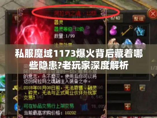 私服魔域1173爆火背后藏着哪些隐患?老玩家深度解析