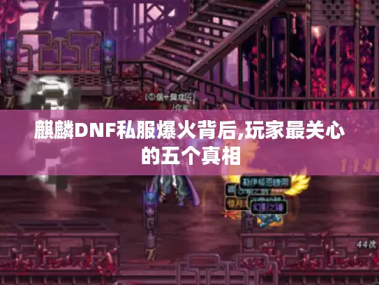 麒麟DNF私服爆火背后,玩家最关心的五个真相
