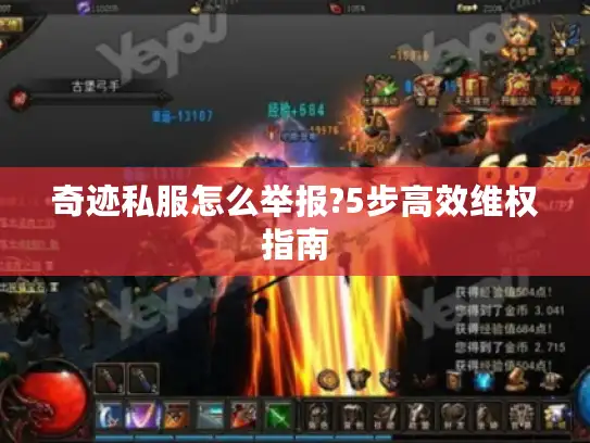 奇迹私服怎么举报?5步高效维权指南