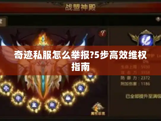 奇迹私服怎么举报?5步高效维权指南