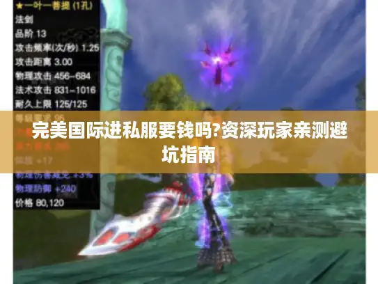 完美国际进私服要钱吗?资深玩家亲测避坑指南