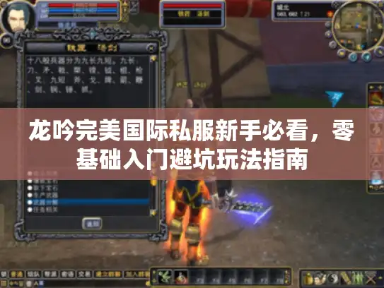 龙吟完美国际私服新手必看，零基础入门避坑玩法指南