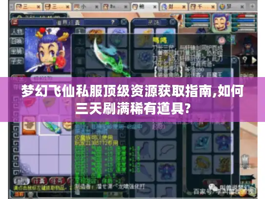 梦幻飞仙私服顶级资源获取指南,如何三天刷满稀有道具?