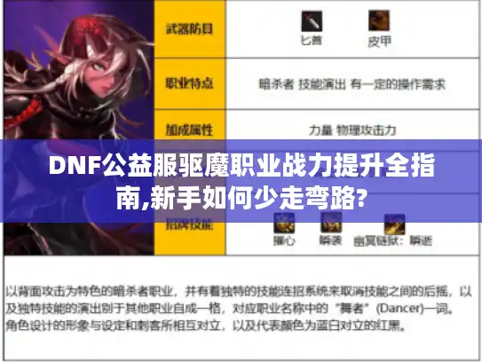 DNF公益服驱魔职业战力提升全指南,新手如何少走弯路?