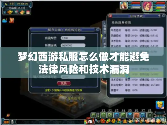 梦幻西游私服怎么做才能避免法律风险和技术漏洞