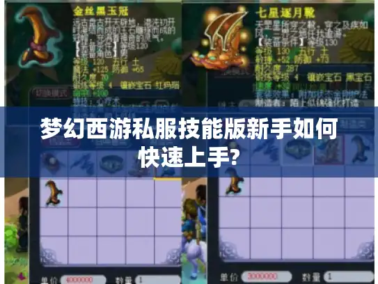 梦幻西游私服技能版新手如何快速上手?