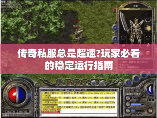 传奇私服总是超速?玩家必看的稳定运行指南