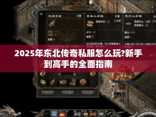 2025年东北传奇私服怎么玩?新手到高手的全面指南