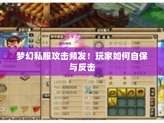 梦幻私服攻击频发！玩家如何自保与反击