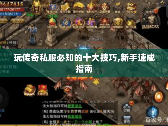 玩传奇私服必知的十大技巧,新手速成指南