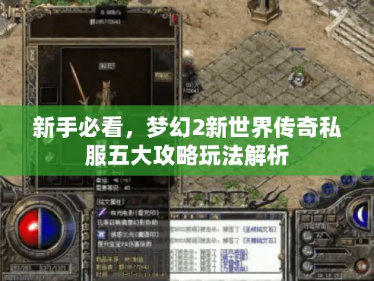 新手必看,梦幻2新世界传奇私服五大攻略玩法解析 新手必看,梦幻2新世界传奇私服五大攻略玩法解析