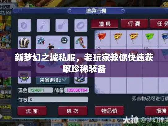 新梦幻之城私服,老玩家教你快速获取珍稀装备 新梦幻之城私服,老玩家教你快速获取珍稀装备