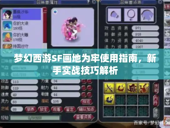 梦幻西游SF画地为牢使用指南,新手实战技巧解析 梦幻西游SF画地为牢使用指南,新手实战技巧解析