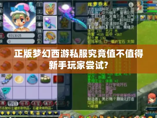 正版梦幻西游私服究竟值不值得新手玩家尝试?