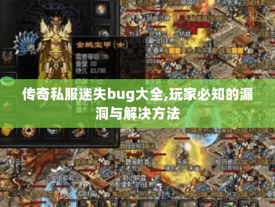 传奇私服迷失bug大全,玩家必知的漏洞与解决方法 传奇私服迷失bug大全,玩家必知的漏洞与解决方法