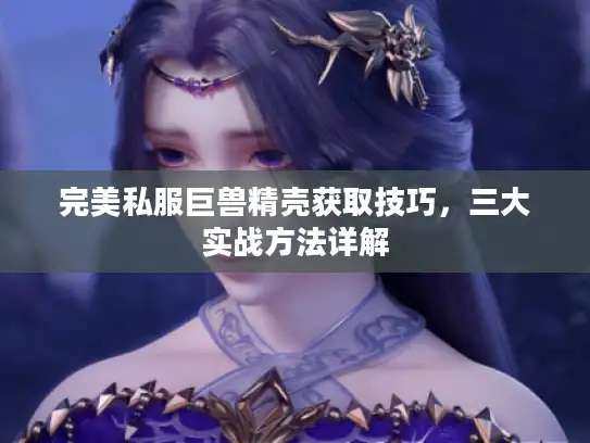 完美私服巨兽精壳获取技巧，三大实战方法详解