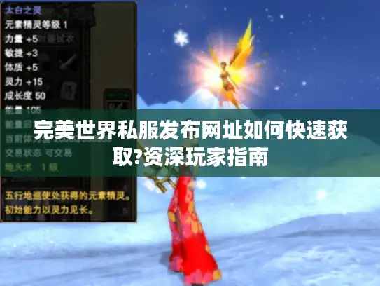 完美世界私服发布网址如何快速获取?资深玩家指南
